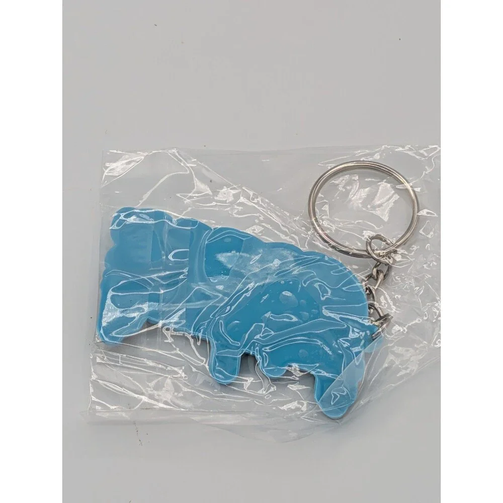 WWC Worldwide Corals Keychain Rubber Reef Tank Saltwater Fish Logo Swag